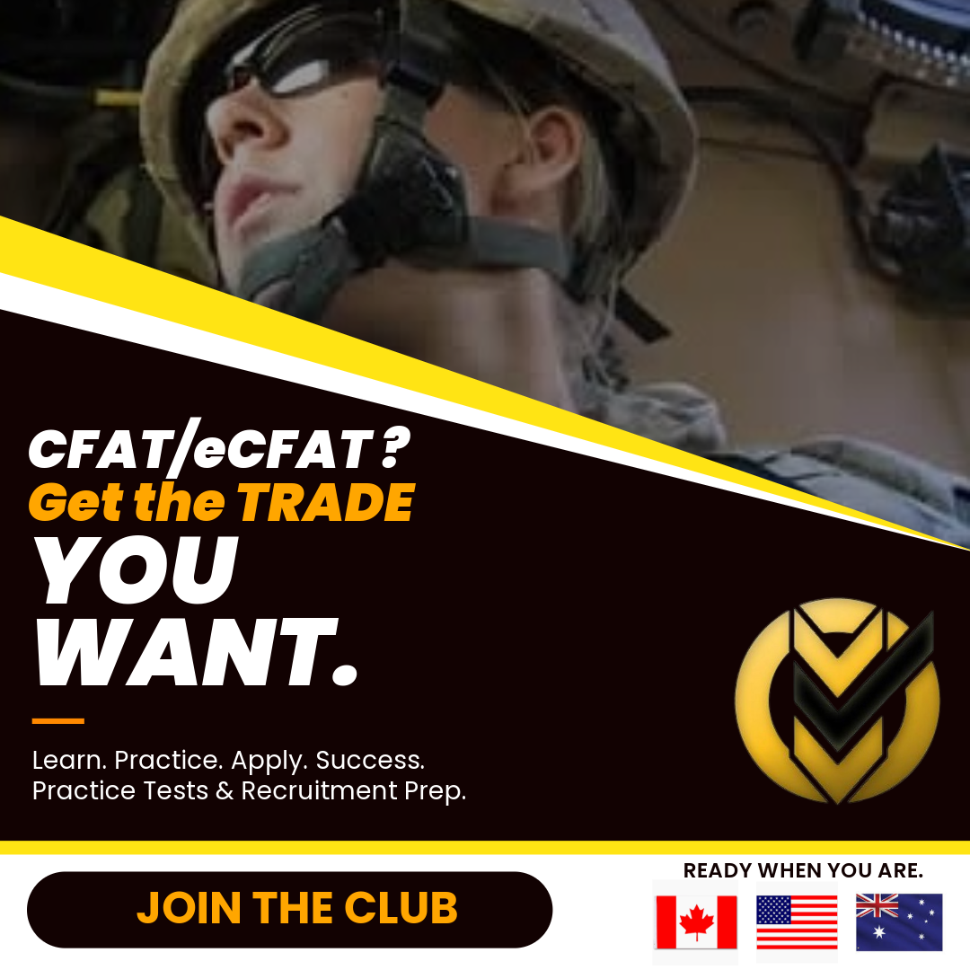 canadian forces aptitude test, practice CFAT, Canadian Armed Forces CFAT test, hiring, Practice CFAT Exam, Trade selection, transition,